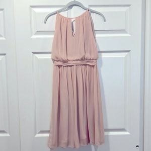 Adrianna Papell Blush dress, great for a summer cocktail hour or wedding!